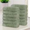 Rayon from Bamboo Eco-Friendly Solid Face Towel Washcloth Set of 12