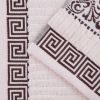 Athens Cotton Medium Weight Floral Greek Key Trim 6 Piece Towel Set