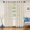 Embroidered Moroccan Trellis Sheer Grommet Curtain Panel Set