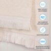 Rolla Cotton Geometric Jacquard Plush Face Towel Washcloth Set of 12