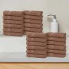 Eco-Friendly Cotton Absorbent 24-Piece Washcloth / Face Towel Set