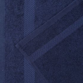 Eco-Friendly Cotton Absorbent 24-Piece Washcloth / Face Towel Set (Color: Navy Blue, size: 24 Piece Face Towels)