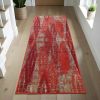 Brayton Modern Brushstrokes Non-Slip Washable Indoor Area Rug or Runner