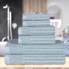 Soho Cotton Ribbed Textured Ultra Absorbent 6 Piece Towel Set
