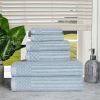 Soho Cotton Ribbed Textured Ultra Absorbent 6 Piece Towel Set