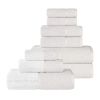 Lodie Cotton Jacquard Solid and Two-Toned 9 Piece Assorted Towel Set