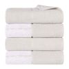 Lodie Cotton Jacquard Solid and Two-Toned Bath Towel Set of 4