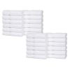 Eco-Friendly Cotton Absorbent 24-Piece Washcloth / Face Towel Set