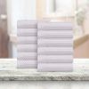 Soho Ribbed Cotton Absorbent Face Towel / Washcloth Set of 12