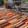 Arden Modern Striped Block Non-Slip Indoor Outdoor Area Rug