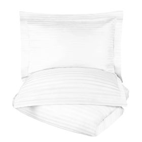 Egyptian Cotton 300 Thread Count Duvet Cover Set (Color: White, size: King\California King)