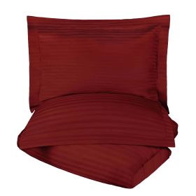 Egyptian Cotton 300 Thread Count Duvet Cover Set (Color: Burgundy, size: King\California King)
