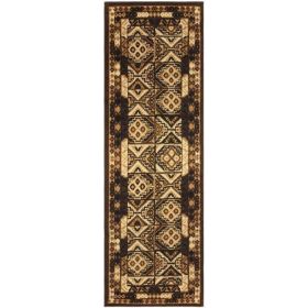 Mosaic Tribal Geometric Indoor Large Area Rugs or Runner Rug (Color: Green, size: 2'7"x8')